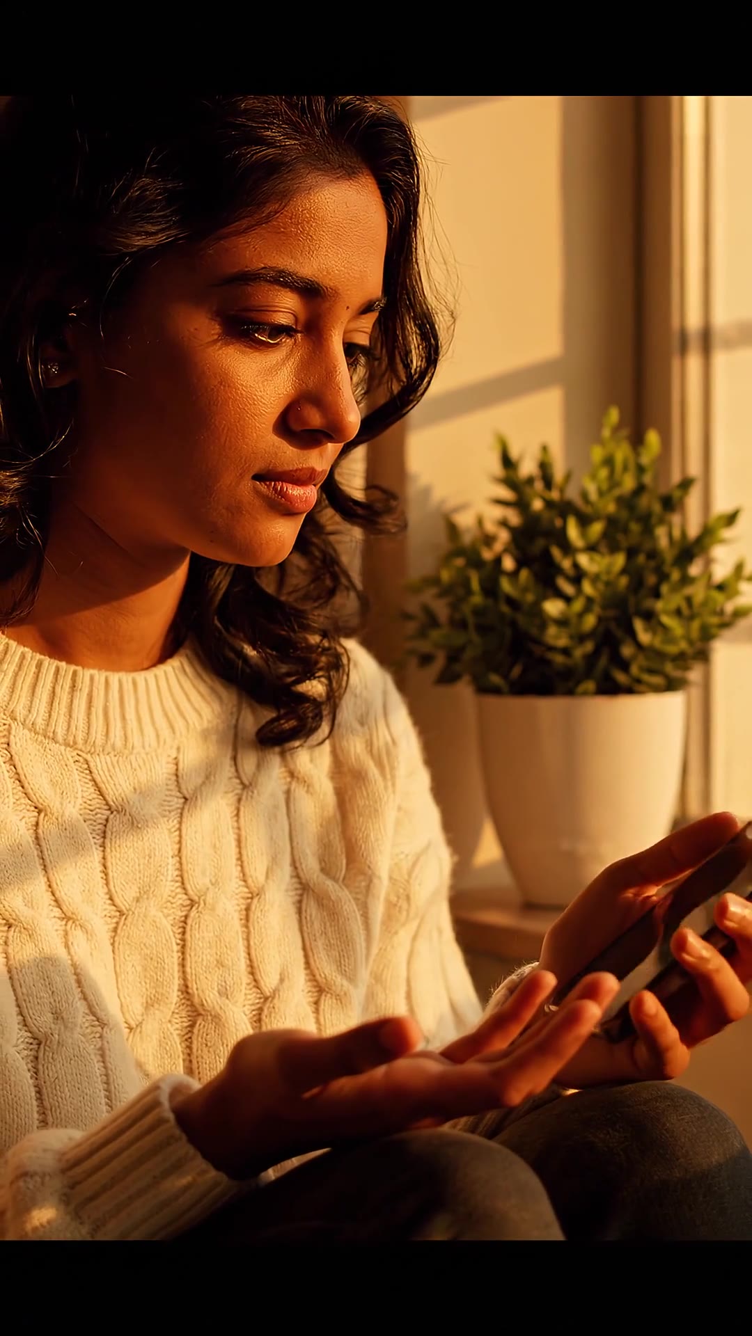 Window light portrait